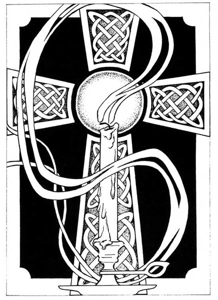 Celtic Cross & Candle