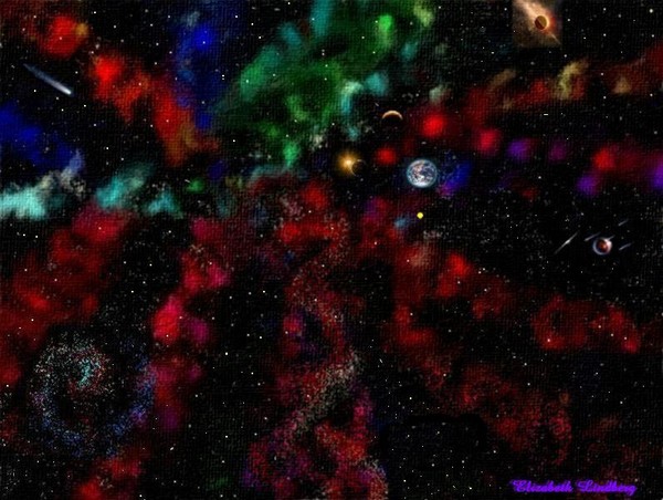 Colorstorm in space