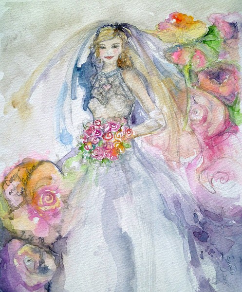 Bride with roses
