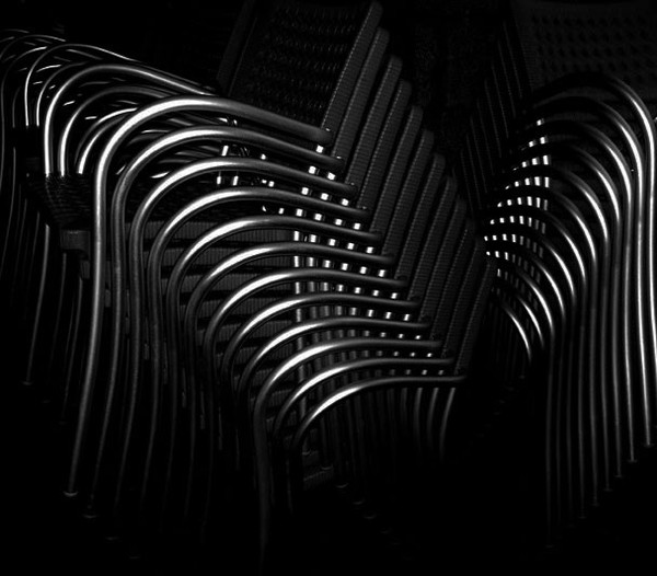 Stacked chairs