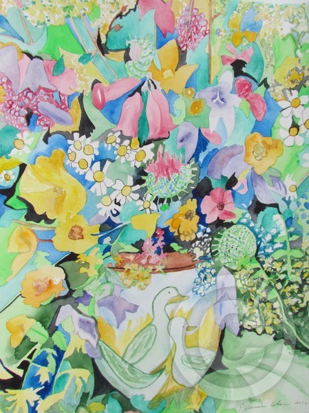 Tinkerbells and Duckies, Aquarelle, 2012, 45.7 x 61 cm., 18 x 24 in