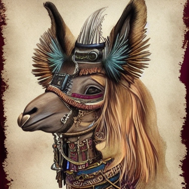 Steampunk llama
