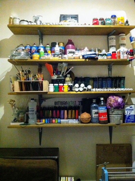Karen Muro my art spot inside my bedroom.