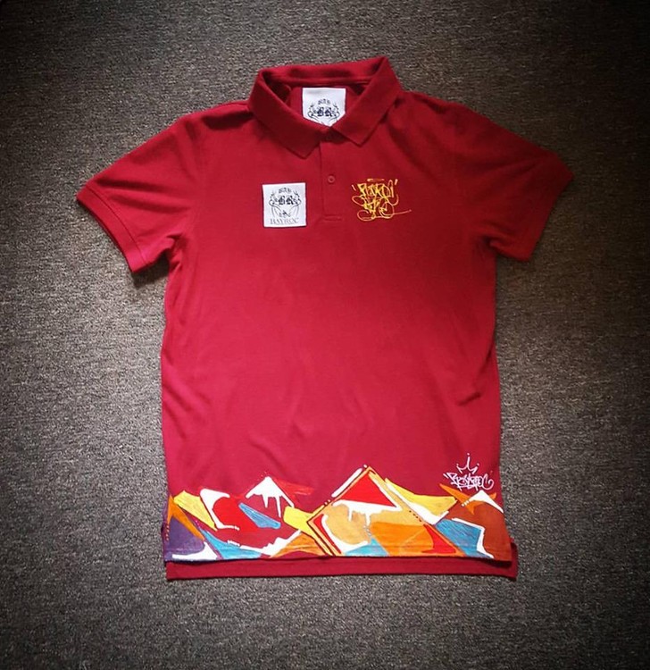 Acrylic on 100% cotton polo - BayRoc