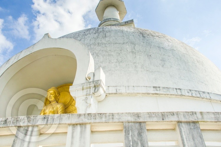 Side view of Gautam Buddha statue