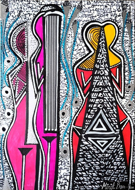 Artist Israel authentic artist paintings and drawings Mirit Ben-Nun