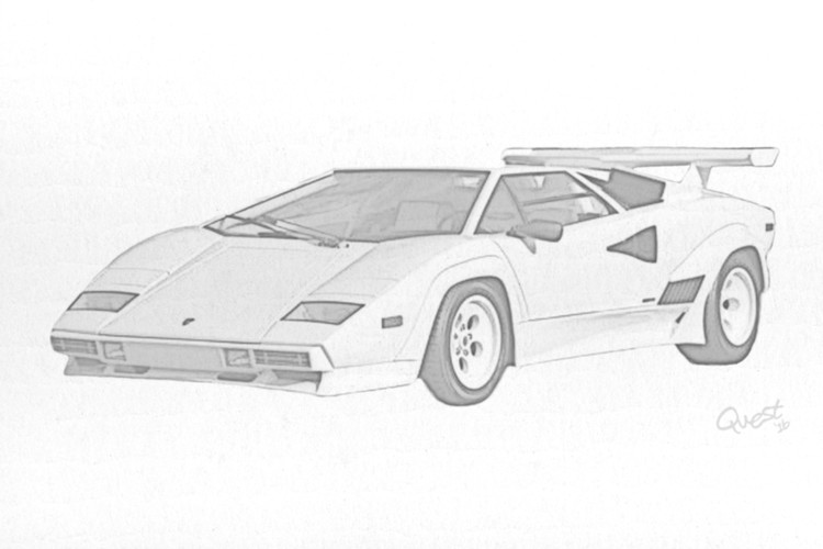 1988 Lamborghini Countach LP500S by Steve J. Quest 