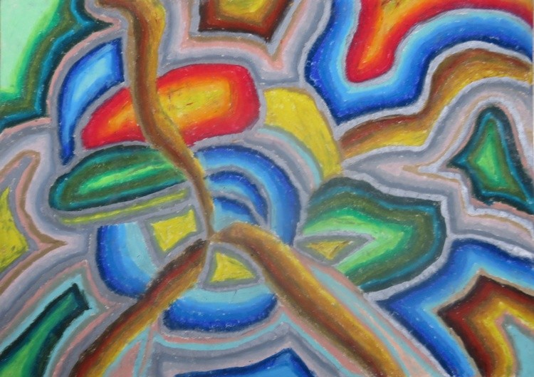 abstract oil pastel