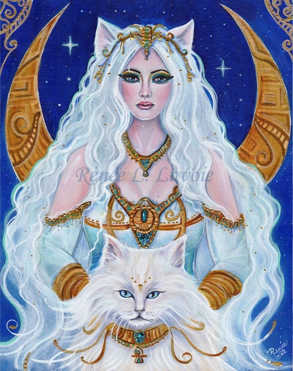 Bastet Egyptian goddess by Renee Lavoie