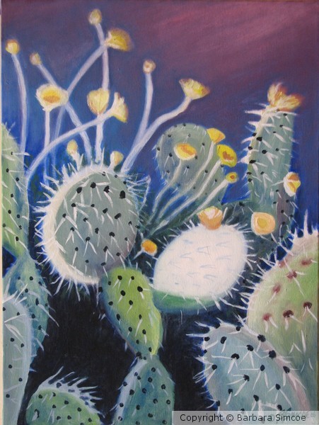 Cactus with yellow flowers