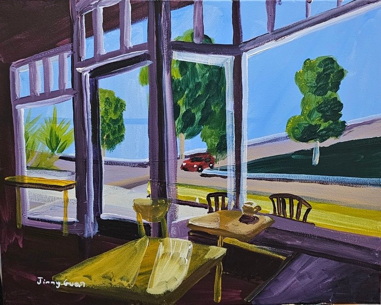 View From Inside Cafe