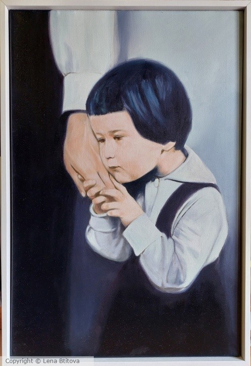 Mama. Oil painting