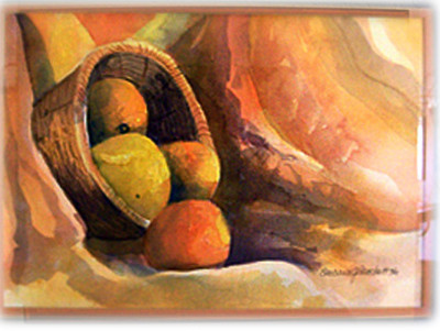 Still Life: Peaches and Oranges ©