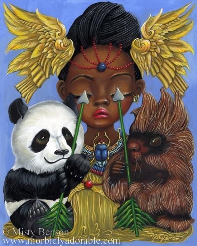 Two Of Arrows from the Morbidly Adorable Tarot