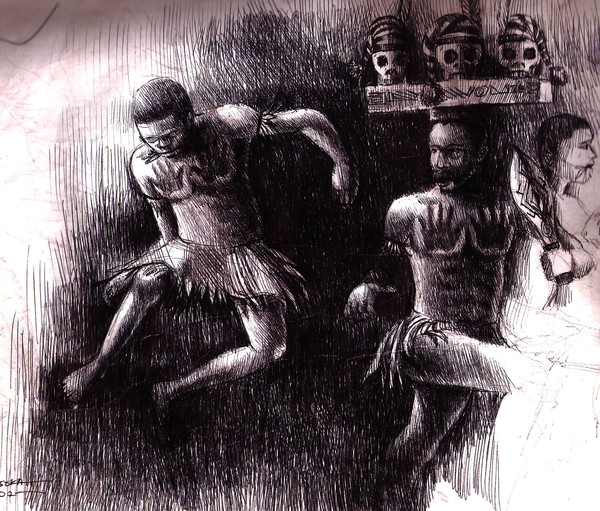 war dancers