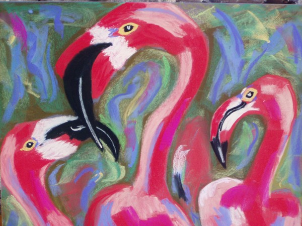 Smiling Flamingoes