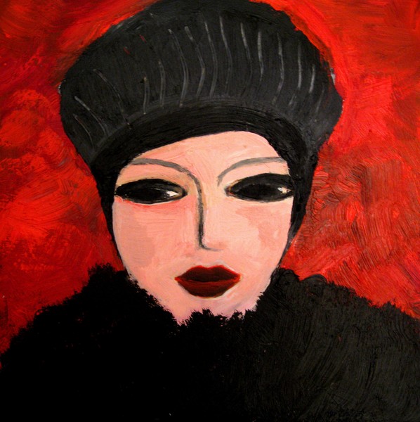 Woman in black