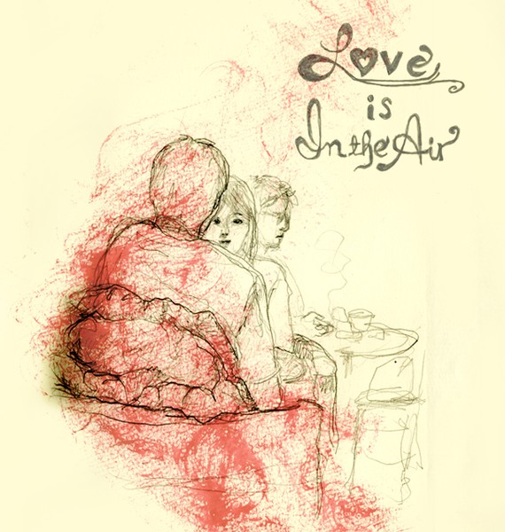 a couple in a cafe