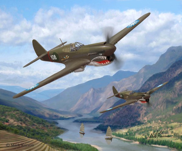 23rd FG P-40 Warhawks