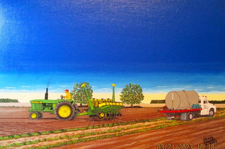 J D 4020 Tractor & J D 6 row 7000 Planter 1960's -70's
