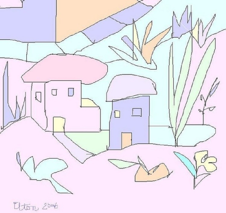 LITTLE KINGDOMS---ANOTHER REALM..(C) 2006.ELTON HOUCK....ELTON'S ART TIME VAULT--little wonders art