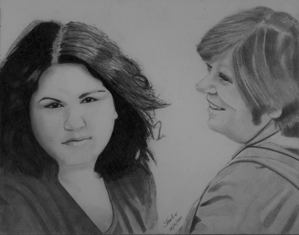 mother daughter two