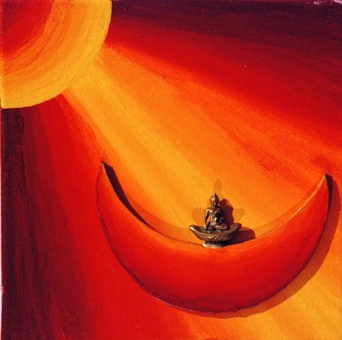 Halfmoonbuddha 20x20 orang