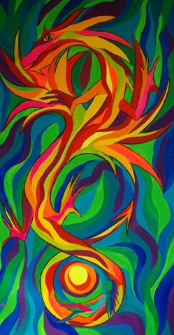 Salvaged   (Dragon-Girl) 80x40cm