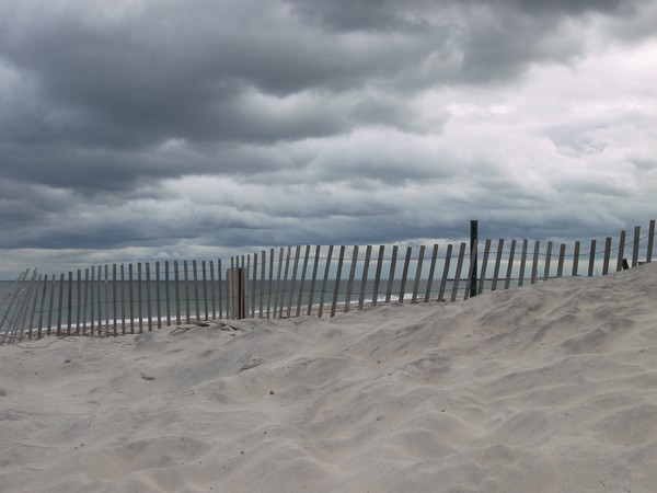 Storm Clouds low on Beach