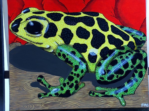 mimic with red backdrop