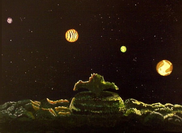 The Moons of Cougran at Apogee