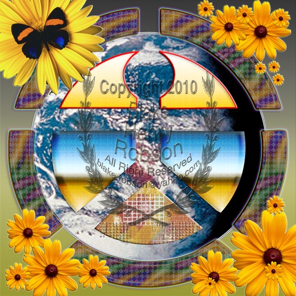Earth image flowers & butterfly art b