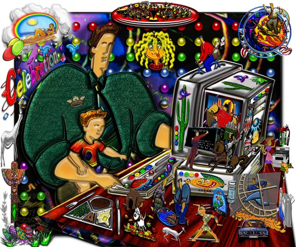 Father and Son at computer