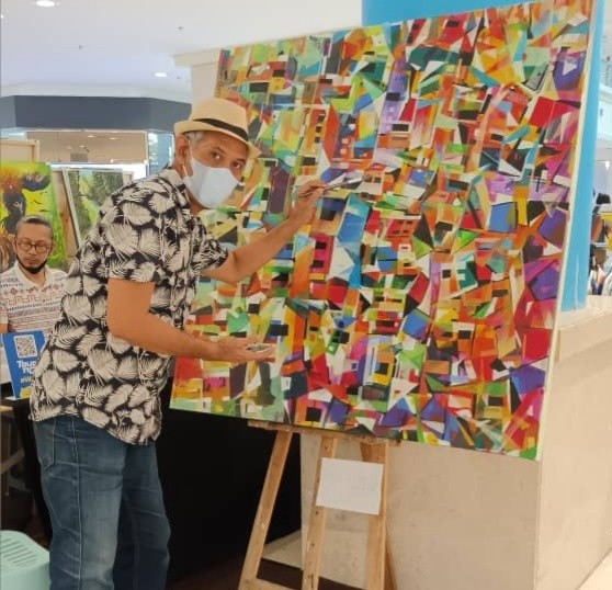 Artist at works, Urban Scene