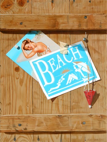 Beach Trompe L'oeil by K Henderson