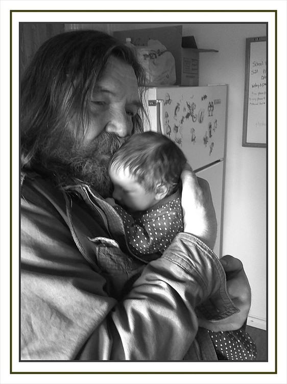 men with baby