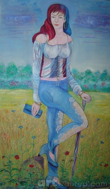 Lady at Wheatfield, 2016