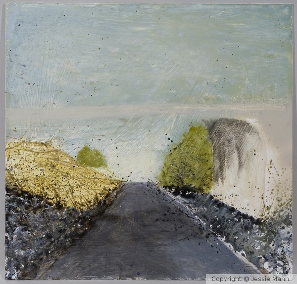 AMERICAN ROADWAY#1 Mixed Media on Panel 24x24 7