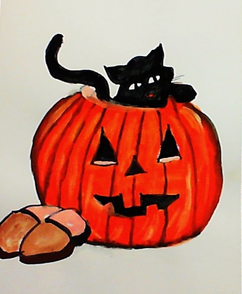 Kitten in Pumpkin