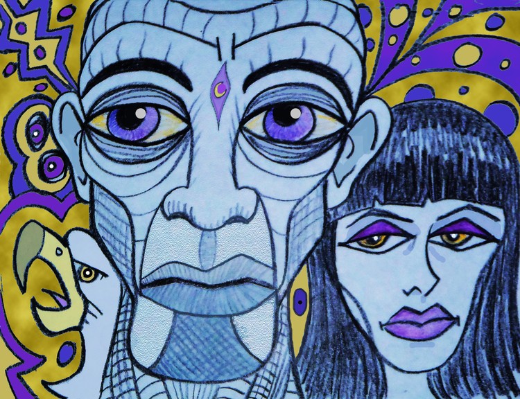 Eagle, Man, & Woman