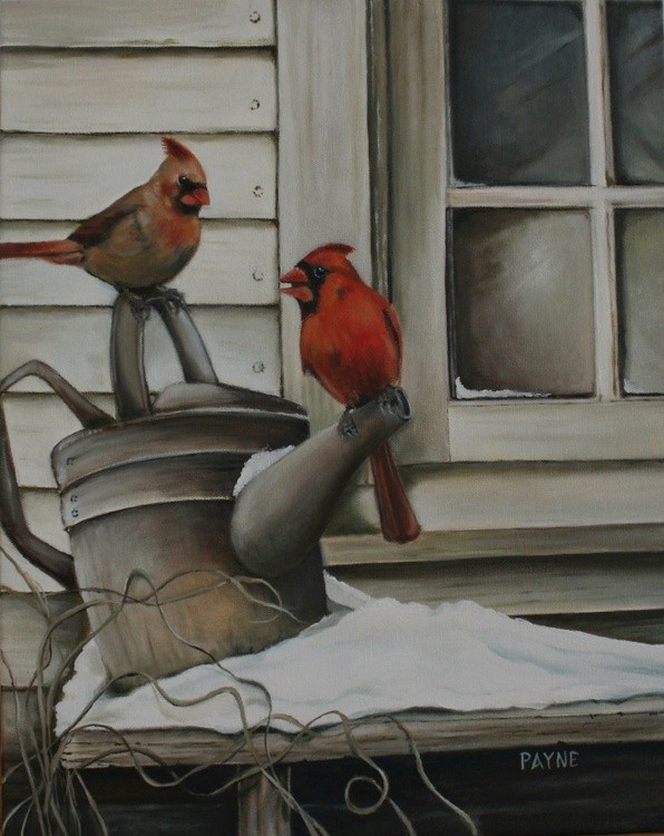 Cardinals and water can