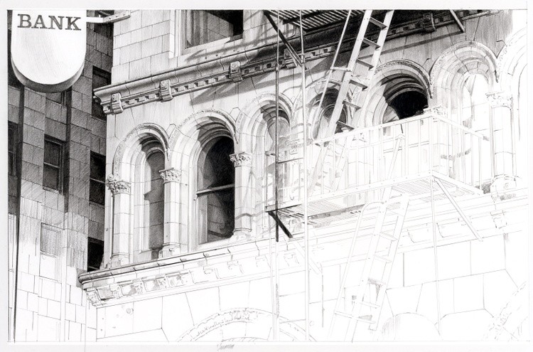 In-progress drawing  Pacific Bank L