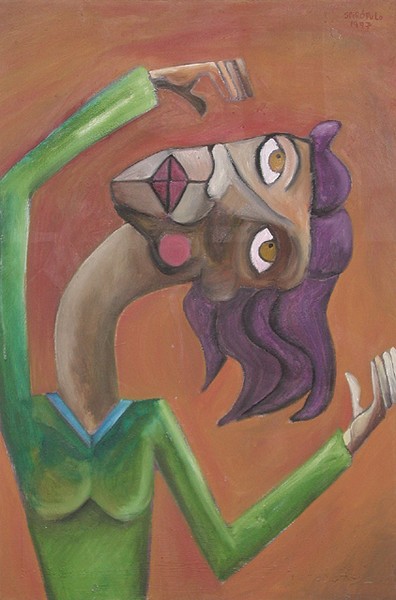purple and green
