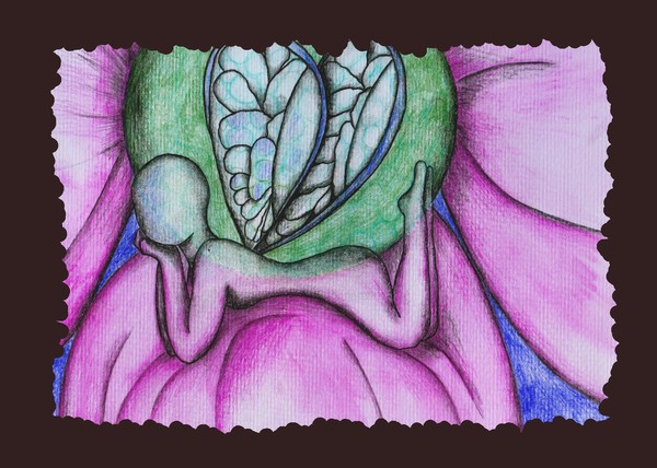 nature girl resting