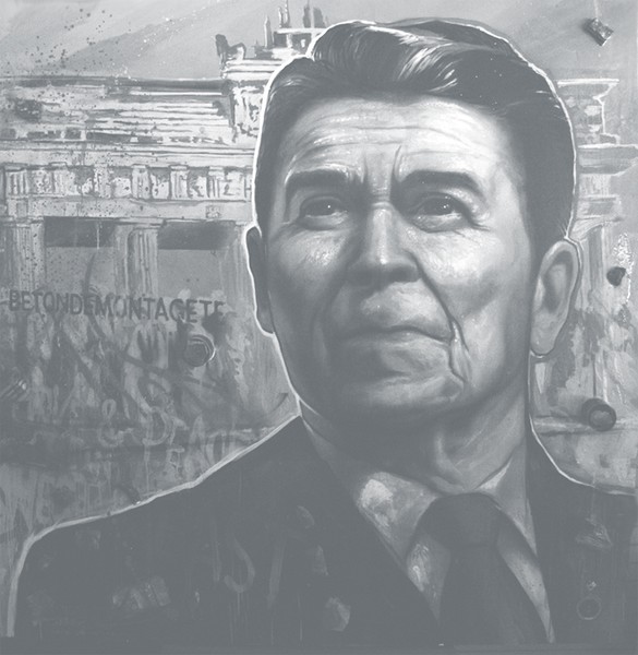 MR. REAGAN'S FALL OF THE BERLIN WALL - mural study