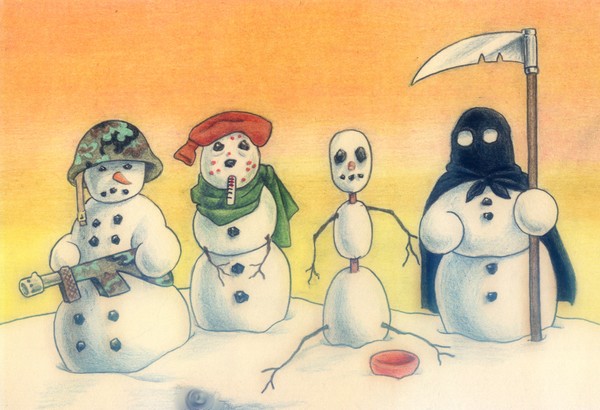 Four Snowmen of the Apocalypse