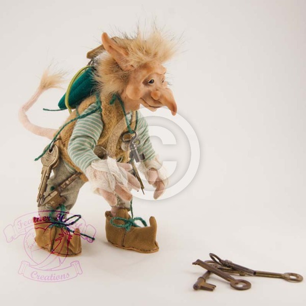 Goblin Art Doll with Keys