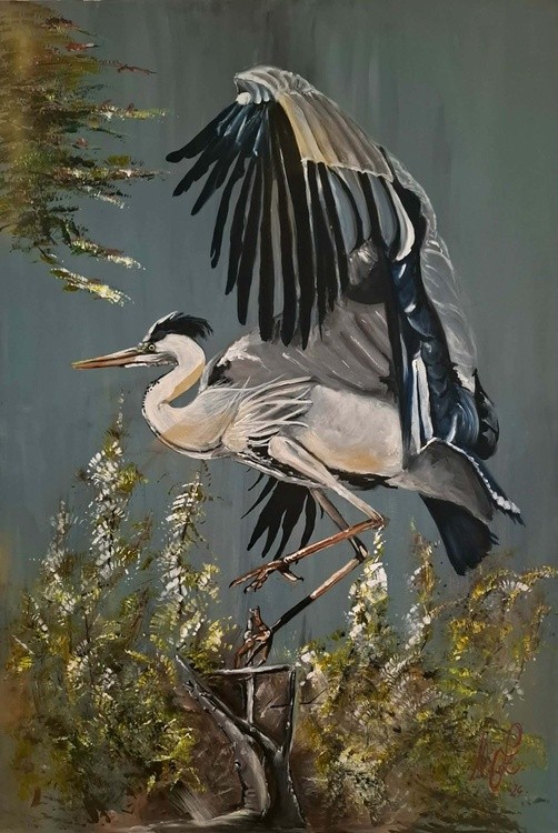 “Heron in motion”