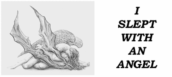 I slept with an angel (mug design)