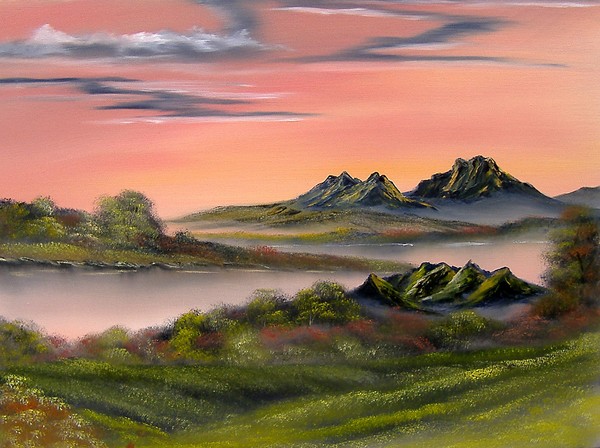 Peachy Panorama.Sold